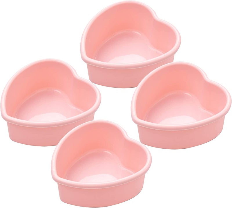 Dootafy 4 Pack Mini Heart Cake Pan 4 Inch Silicone Heart Cake Mold Baking Pan Nonstick Heart Shaped Molds For Valentines Day Anniversary Birthday Cake Snack Tart Muffin Cupcake Cheesecake Baking - Image 1