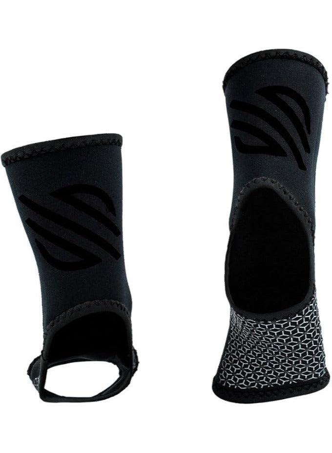 Sanabul  Essential Striking Gel Ankle Guard for MMA Kickboxing | Ankle Sleeves for Men & Women | MMA Kickboxing Muay Thai Ankle Support and Protection (Pair) (Black, S/M)  - Image 3