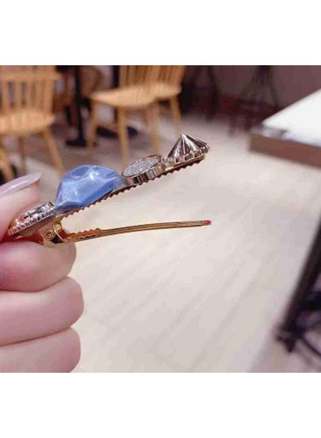 CHRONEX 8 Piece Korean Style Pearl Metal Hair clips, Plastic Pearl Barrettes Hairpin Hair Clip, Hair Claw, Synthentic Hair Extension for Womens - Image 3