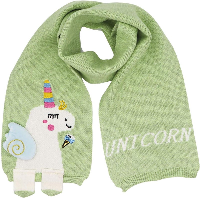 Newfancy Kids Girls Boys Winter Cute Unicorn Scarf Shawl Warm Soft Cozy Fashion Knit Neck Warmer Scarfs Toddler - Image 3
