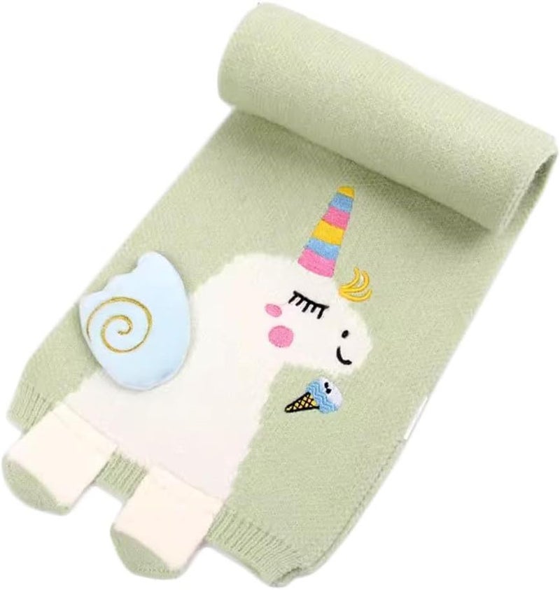 Newfancy Kids Girls Boys Winter Cute Unicorn Scarf Shawl Warm Soft Cozy Fashion Knit Neck Warmer Scarfs Toddler - Image 1