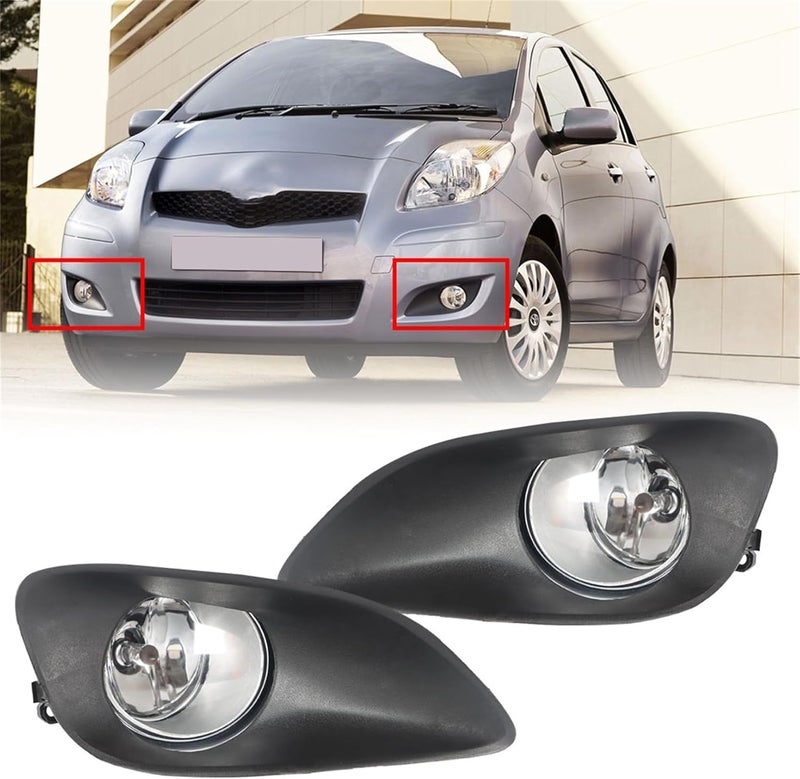 LABLT Fog Lights Assembly for 2007-2011 Toyota Yaris - Left & Right Side Replacement - Image 1