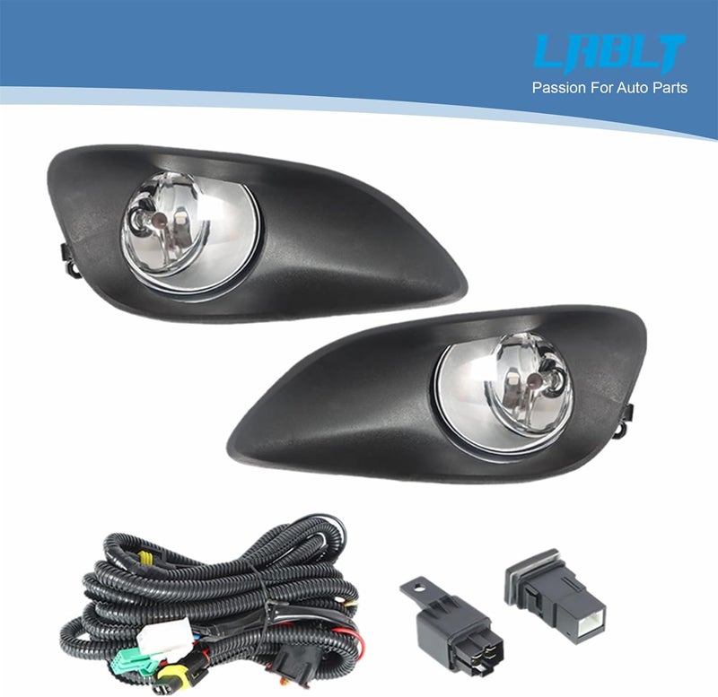 LABLT Fog Lights Assembly for 2007-2011 Toyota Yaris - Left & Right Side Replacement - Image 2