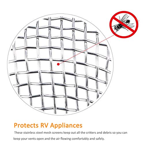 Wadoy RV Furnace Screen for RV Water Heater Vent Cover, Stainless Steel Mesh with Installation Tool - Image 5