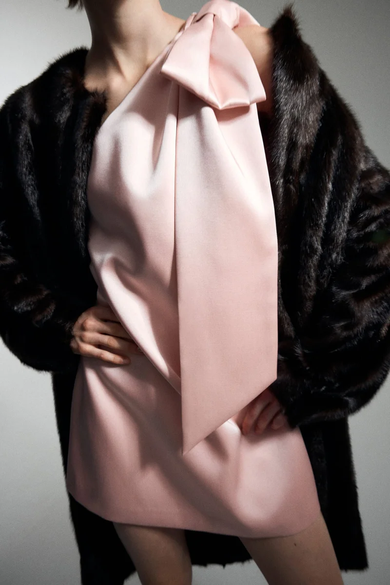 H&M  Bow-detail one-shoulder dress for Women | Best Price UAE