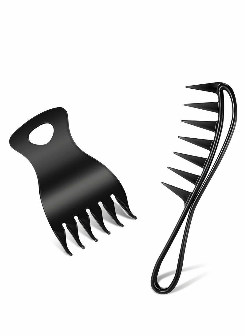 Barakah Men Styling Comb Set, Wide Teeth Fork Comb, Texture Comb, Fork Hair Comb Detangling Comb Afro Hair Combs Hair Coloring Combs Hairdresser Hair Comb for Women Men Wavy Long Curly Hair Care - Image 1