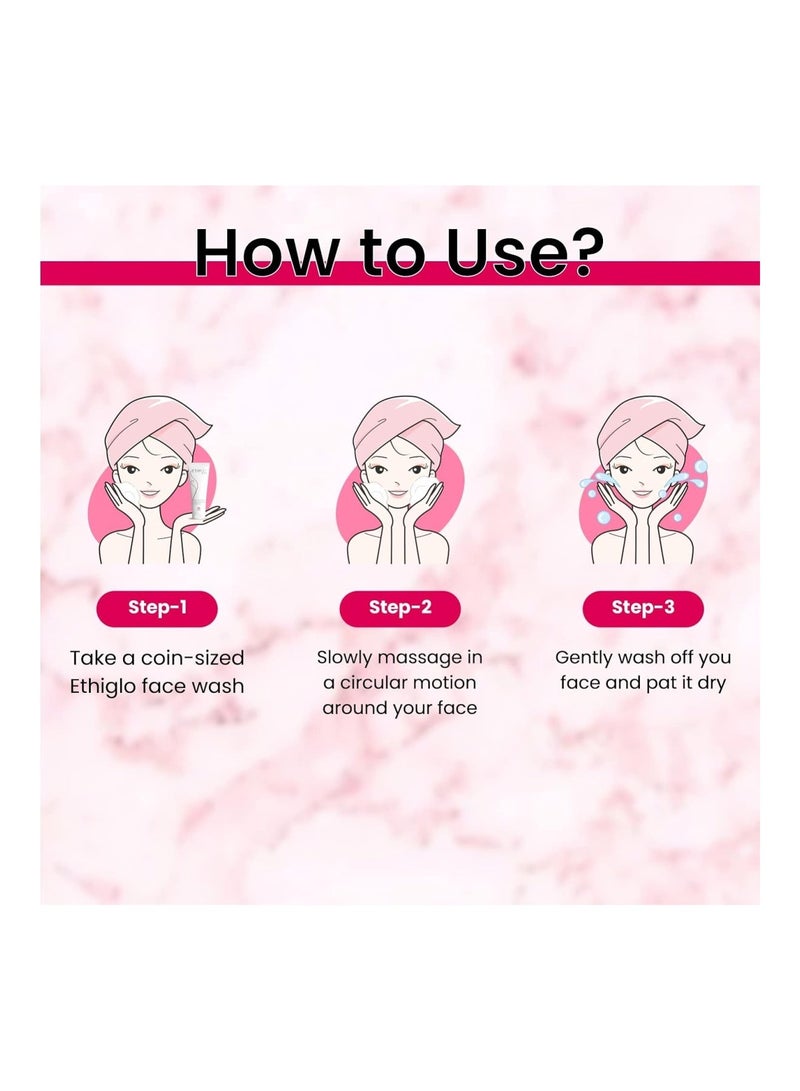 Ethiglo Skin Whitening Face Wash 70g (Pack of 2) – Brightening & Deep Cleansing Formula - Image 5