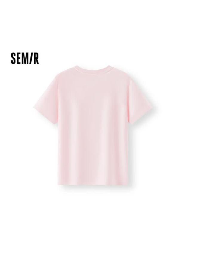 Semir Forest Soft | Women's Short-sleeve T-shirt, Summer Letter Print Regular Shoulder Pullover, Slimming Basic Simple Top 101325100017 - Image 1