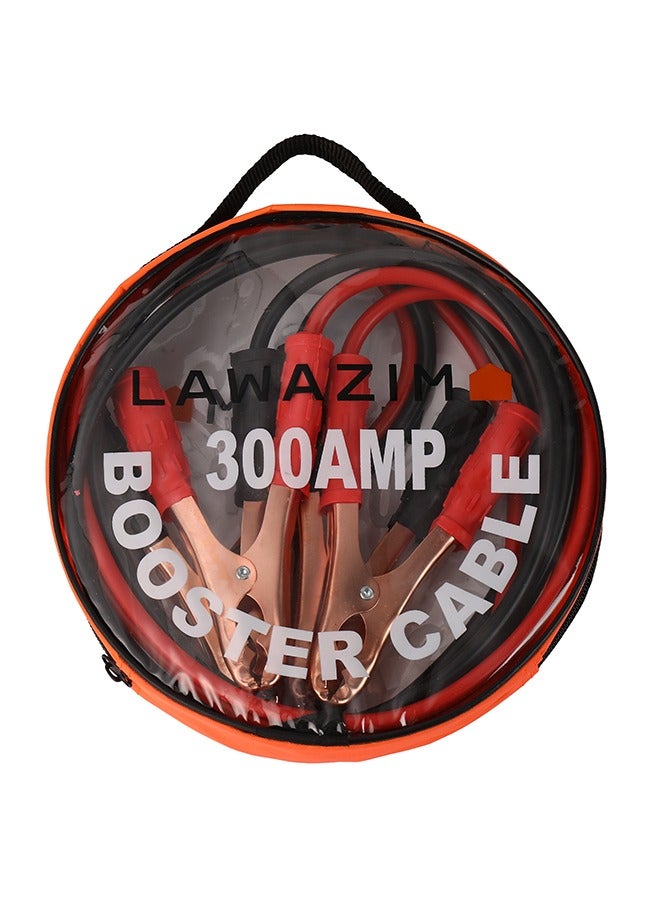 لوازم كيبل اشتراك سيارة 300 أمبير - سلك تقوية بطارية مع مشابك نحاس معزولة - مناسب للطوارئ، شحن البطارية، المساعدة على الطريق، وصيانة المركبات