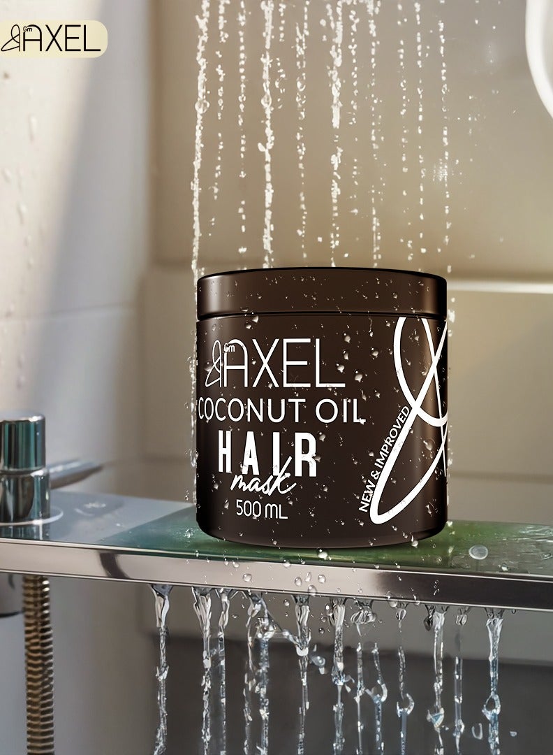 Axel Axel Coconut Hair Mask 500ml - Reduces Frizz, Sulfate & Paraben-Free  - Image 3