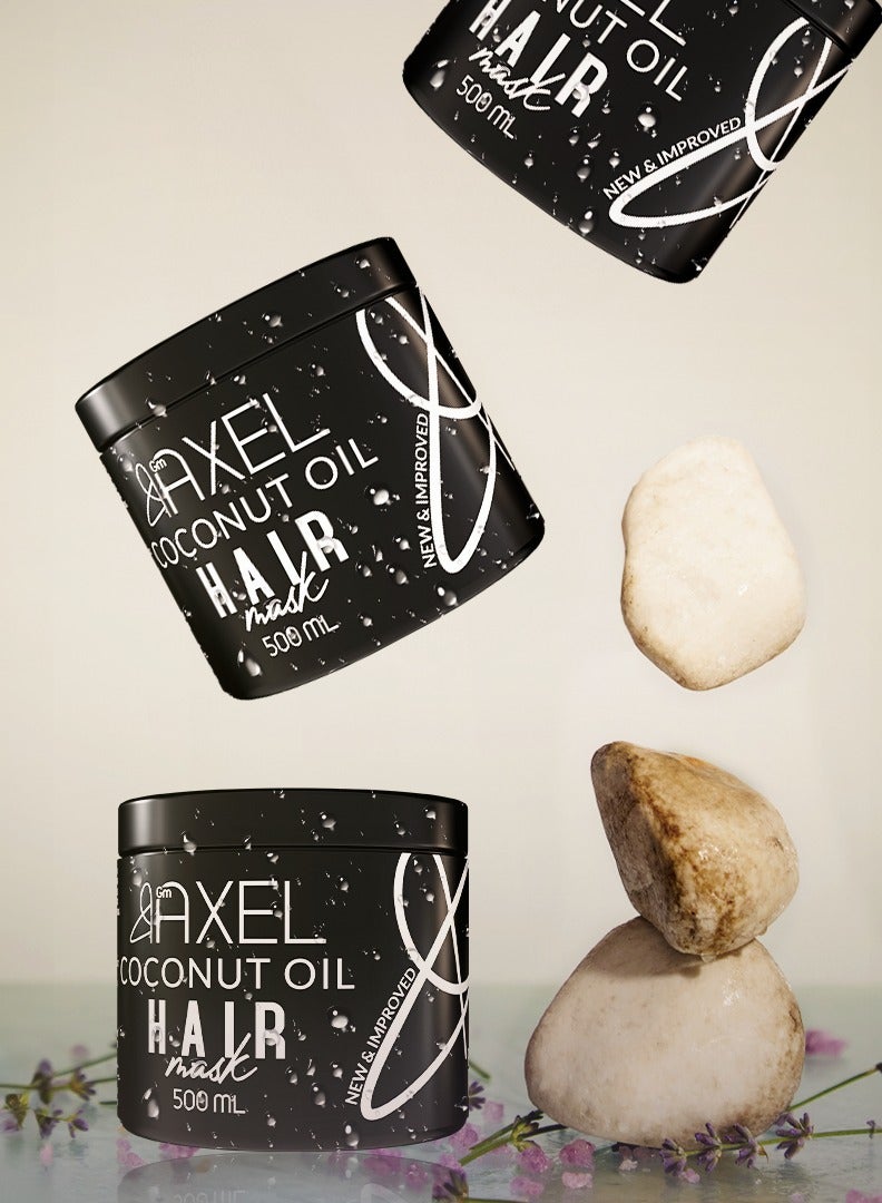 Axel Axel Coconut Hair Mask 500ml - Reduces Frizz, Sulfate & Paraben-Free  - Image 4
