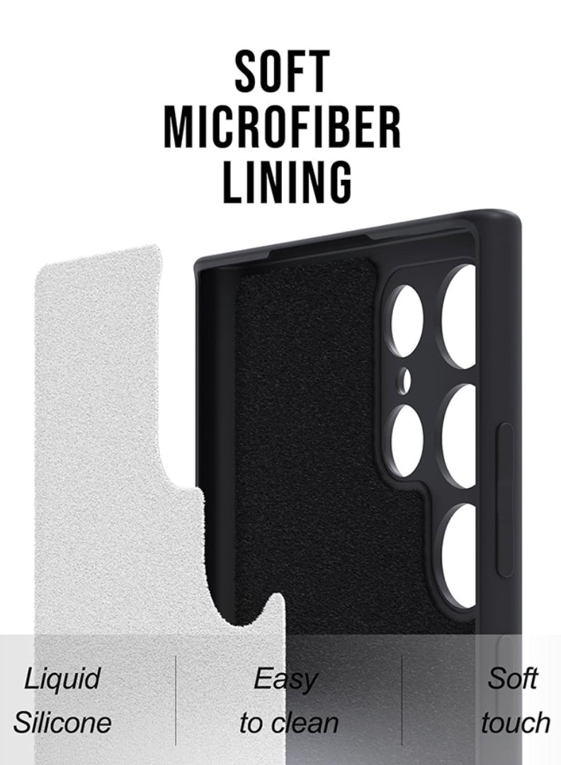 رفع القضية متوافق مع حافظة S23 Ultra مقاس 6.8 بوصة، كمبيوتر شخصي ممتاز غير لامع [ناعم مضاد للخدش] غطاء هاتف نحيف واقٍ مقاوم للصدمات لهاتف S23 Ultra 2023، أسود - Image 4