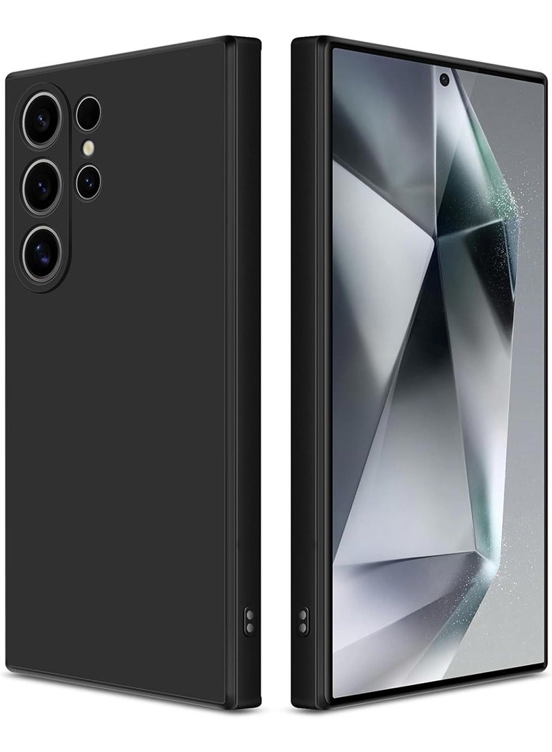 رفع القضية متوافق مع حافظة S23 Ultra مقاس 6.8 بوصة، كمبيوتر شخصي ممتاز غير لامع [ناعم مضاد للخدش] غطاء هاتف نحيف واقٍ مقاوم للصدمات لهاتف S23 Ultra 2023، أسود - Image 1