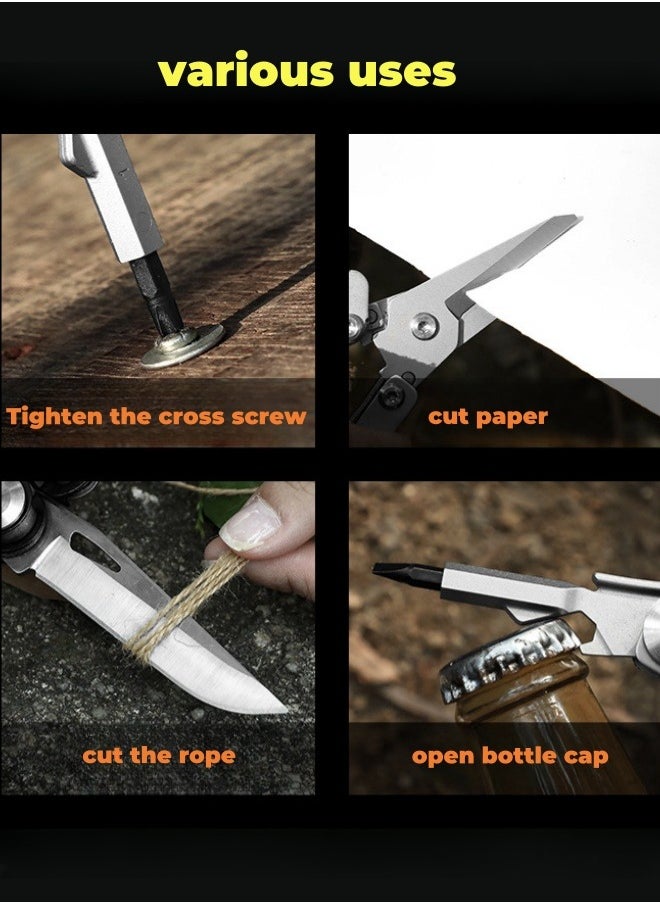 Browning - Stainless Steel Multifunctional Knife And Scissors Outdoor Camping Pocket Tool Knife Multifunctional Tool home Scissors - Image 1