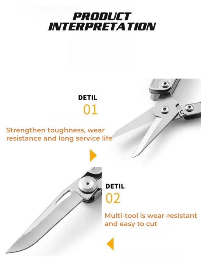 Browning - Stainless Steel Multifunctional Knife And Scissors Outdoor Camping Pocket Tool Knife Multifunctional Tool home Scissors - Image 1