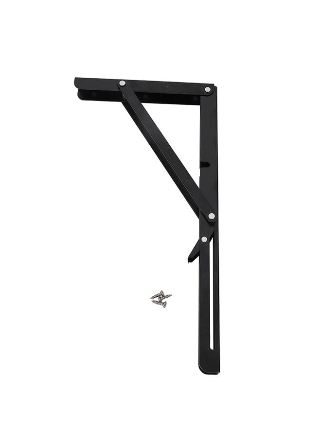 Bracket - 25x13cm Black - Heavy Duty Space-Saving One-Touch Adjustable Foldable Wall Shelf Bracket for Wall-Mounted Storage, DIY, Utility Room, Kitchen, Garage, and RV Shelving Solutions - pzsku/ZB9CF67665A42D3CD5047Z/45/_/1728128207/6ba2b45b-34b6-4079-9a24-c0db476b2b31