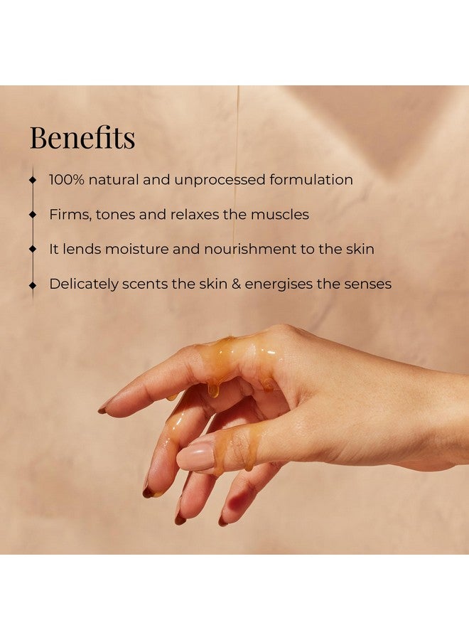 فورست اسينشالز زيت تدليك الجسم بالورد والعود | زيت الجسم الايورفيدا | الاسترخاء والتوتر | يغذي البشرة - Image 3