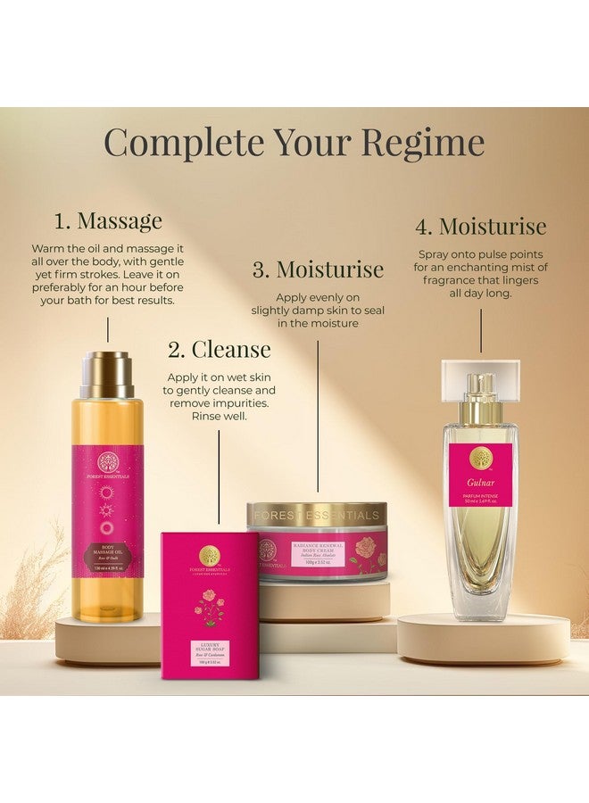 فورست اسينشالز زيت تدليك الجسم بالورد والعود | زيت الجسم الايورفيدا | الاسترخاء والتوتر | يغذي البشرة - Image 5