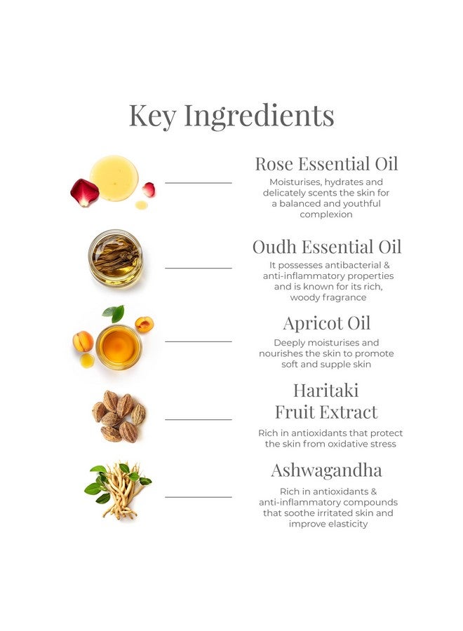 فورست اسينشالز زيت تدليك الجسم بالورد والعود | زيت الجسم الايورفيدا | الاسترخاء والتوتر | يغذي البشرة - Image 4