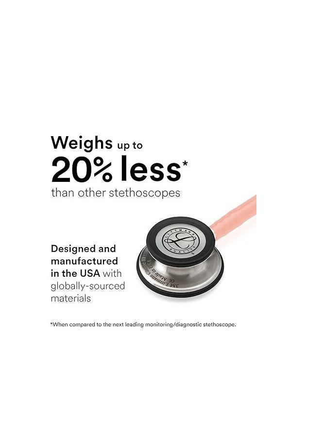 Littmann 3M Littmann Classic III Stethoscope, Model 5910C, Stainless Steel Chest Piece with Champagne Rose Tubing  - Image 4