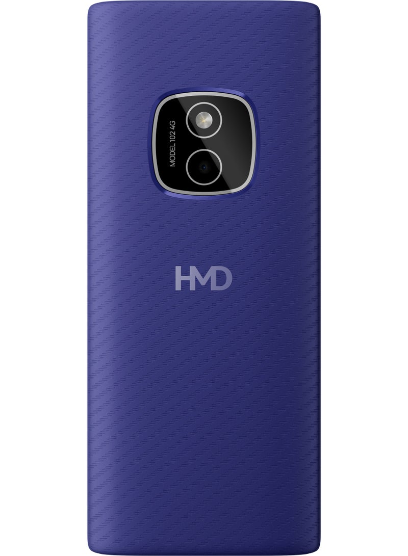 HMD 102 4G Dual SIM Feature Phone with Cloud Apps, Rear Camera, LED Flash, USB Type-C Charging, MP3 Player, FM Radio and Long-Lasting 1000mAh Battery - Purple - Image 2