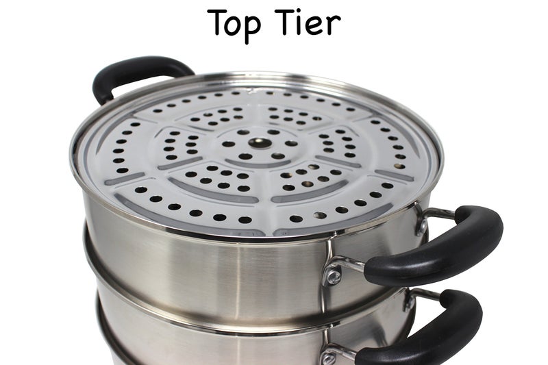 Concord Cookware CONCORD 3 Tier Premium Stainless Steel Steamer Set (32 CM) - Image 4