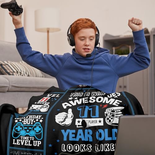 TOBUNKIEN 11 Year Old Boy Gifts, Birthday Gifts for 11 Year Old Boy, Cool Presents for 11 Yr Old Boys, Boys Age 11 Gift Ideas, 11th Birthday Decorations Blanket 60 X 50 Inch - Image 4