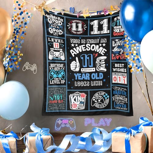TOBUNKIEN 11 Year Old Boy Gifts, Birthday Gifts for 11 Year Old Boy, Cool Presents for 11 Yr Old Boys, Boys Age 11 Gift Ideas, 11th Birthday Decorations Blanket 60 X 50 Inch - Image 2