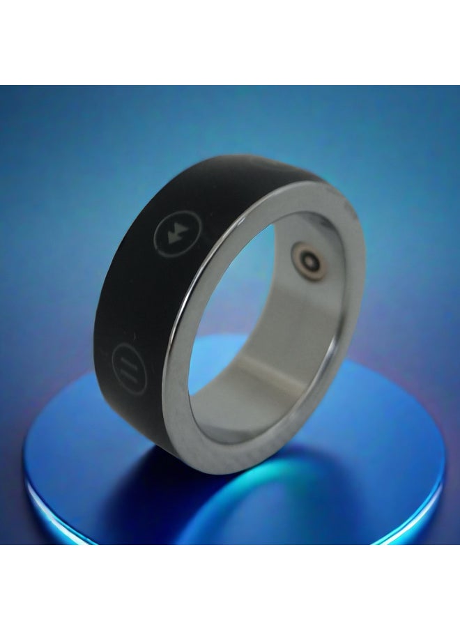 Generic Short Video Smart Ring Black Technology Photo Video Remote Control Shake Tone Praise Lazy Man Artifact Bluetooth Remote Control Black-color:Black 18#  - Image 1