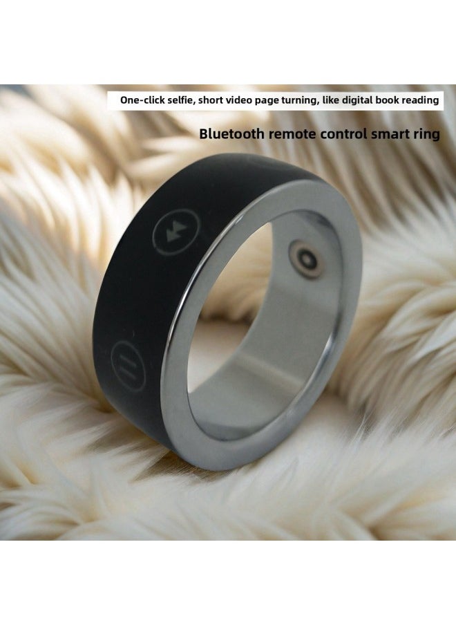 Generic Short Video Smart Ring Black Technology Photo Video Remote Control Shake Tone Praise Lazy Man Artifact Bluetooth Remote Control Black-color:Black 18#  - Image 2