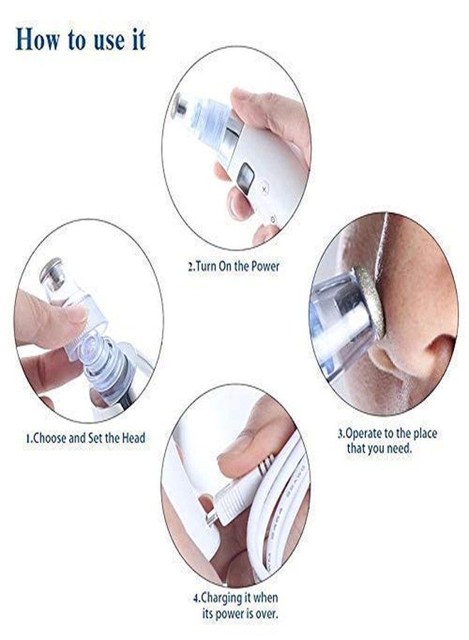 Credly Pore Spot Cleaner Vacuum Beauty Facial Skin Care Tool USB Rechargeable Blackhead Remover (multicolor) - Image 2