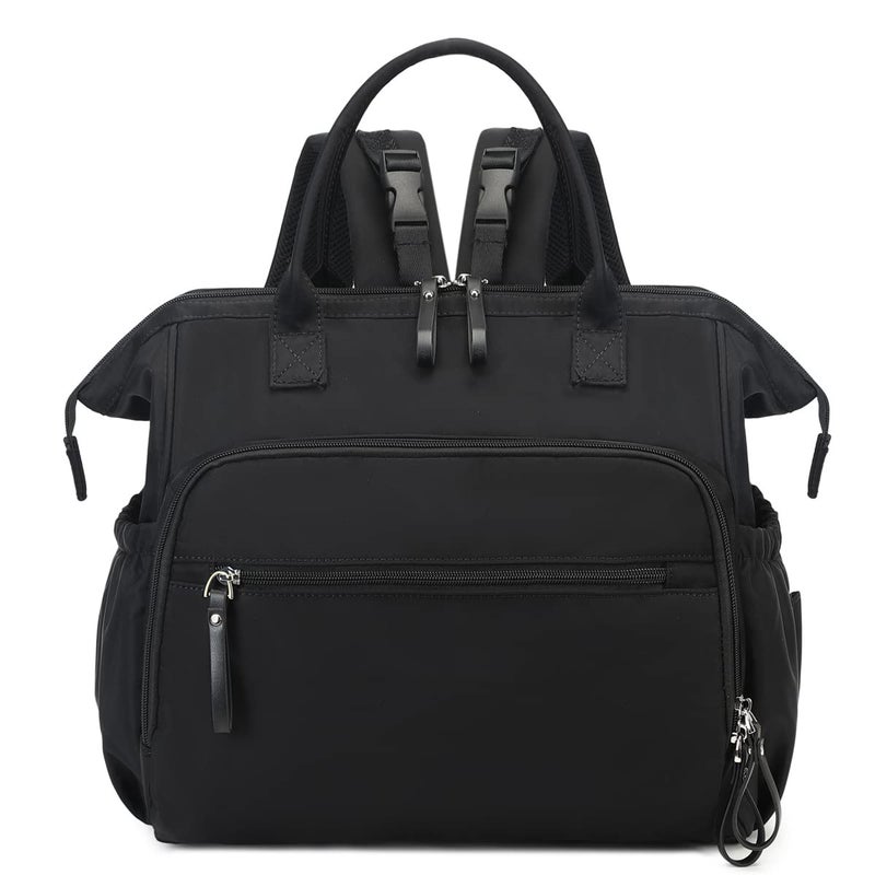 LORADI Large Diaper Bag Tote Hospital Bag Baby Shower Essential Black - Image 3