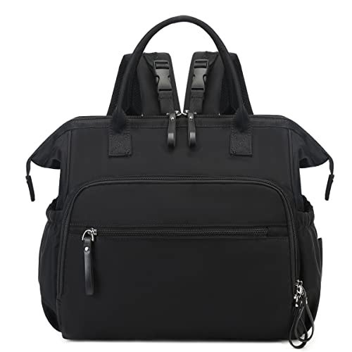 LORADI Large Diaper Bag Tote Hospital Bag Baby Shower Essential Black - Image 1
