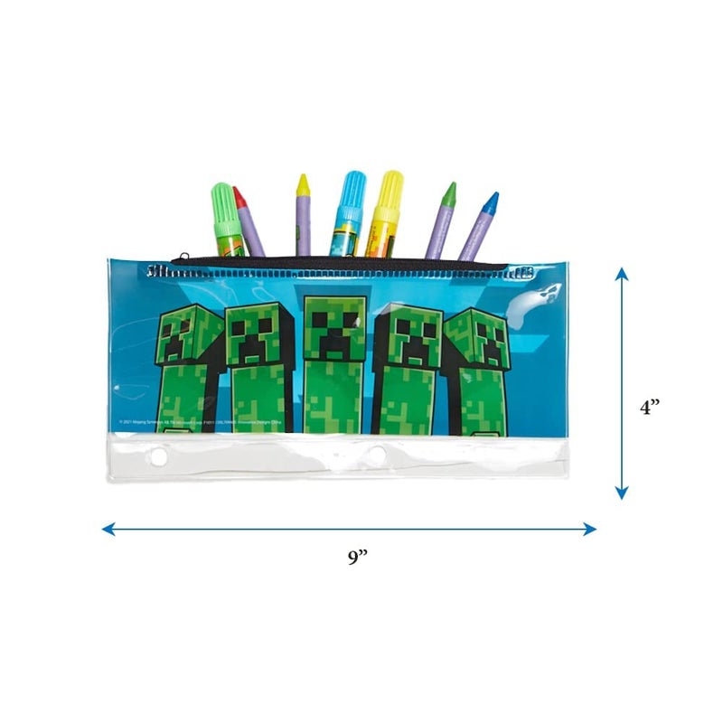 Innovative Designs Mine Craft Kids Coloring Art and Sticker Set, 30 Pcs. School & Craft Supplies with Pencil Case - Image 4