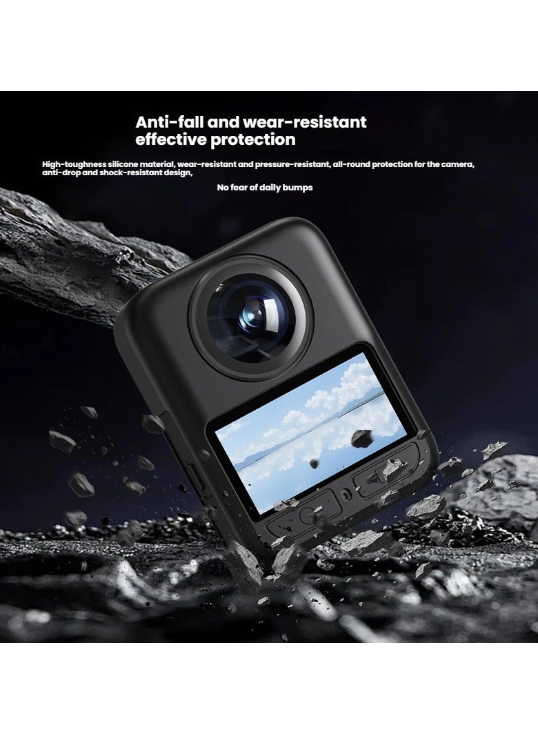 general For DJI OSMO 360 Sports Camera Accessory Kit Body Silicone Case + Lens Shield - Image 3