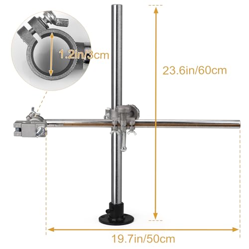 ICZW Welding Torch Holder Mig Tig Gun Torch Holder with V Clamp Mountings For Welding Positioner Turntable (19.6 * 23.6 inch) - Image 3