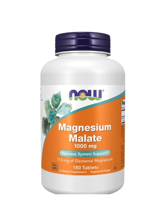 Magnesium Malate, 1000Mg 180 Tablets