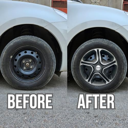 PRIGAN Maruti 800 Grey Silver Wheel Cover 12" for -Maruti 800 (Set of 4 Pcs) (Press Fitting) Model Name- Nexon Grey Silver 12 - Image 3