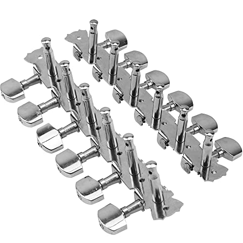 Yootones 12 String Guitar Metal Tuning Pegs Machine Heads Tuning Keys 6R6L Tuners 1:14 Compatible with 12 String Acoustic Guitars Chrome Plated - Image 2