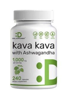 DEAL SUPPLEMENT Kava Kava with Ashwagandha, 1000mg Servings, 240 Capsules0 