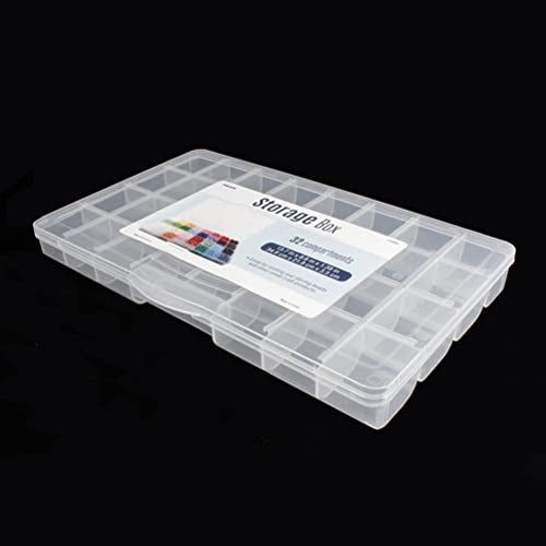 Chemlliy 32 Grids Clear Plastic Organizer Box, Craft Storage Container for Beads Organizer, Art DIY, Crafts Jewelry Storage, Fishing Tackles, Rock Collection, 1 Pack - Image 5