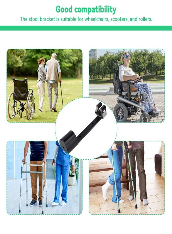 Agatige Cane Holder for Mobility Scooter, Walker Cane Clip Seat Holder Stand Walking Cane Accessories for Wheelchair Walker Disability Accessories, 24.5x6.5cm/9.7x2.6in - Image 3