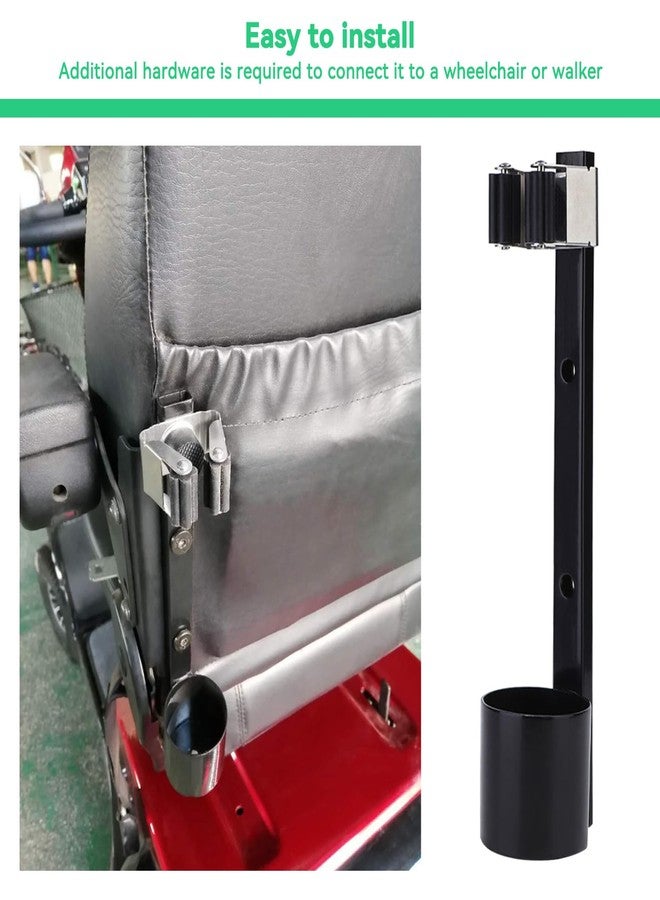 Agatige Cane Holder for Mobility Scooter, Walker Cane Clip Seat Holder Stand Walking Cane Accessories for Wheelchair Walker Disability Accessories, 24.5x6.5cm/9.7x2.6in - Image 5