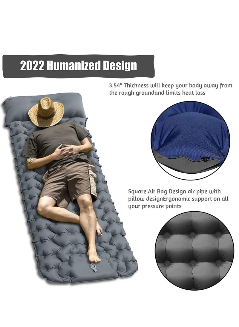 Generic - Self Inflating Camping Sleeping Pad Widen & Thicken Camping Mat with Pillow, Lightweight Single Air Mattress Bed for Outdoor Backpacking Hiking Travel(Single) - Image 1