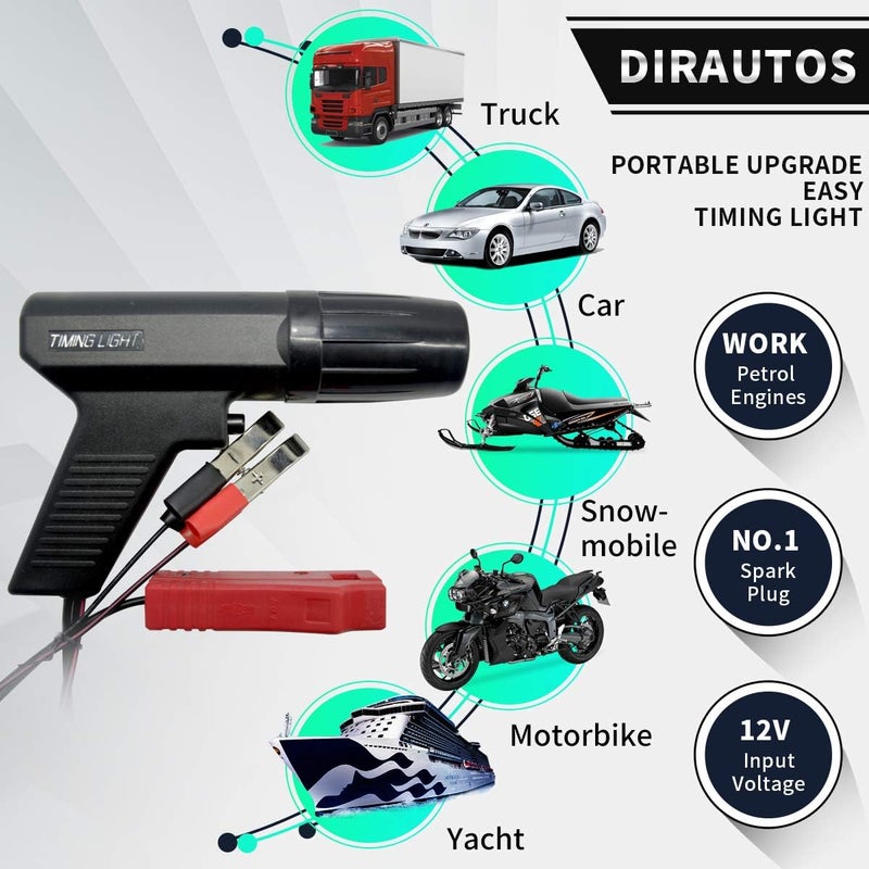 CoLuck Engine Timing Light with Spark Plug Tester,Inductive Timing Light Gun Timing Light Ignition Testers Engine Ignition Coil Tester for Car Motor Motorbike Vehicle Motorcycle Marine Lawnmower - Image 2