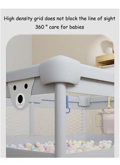 Arabest Baby Playpen with Mat 150*180 CM, Play Pen for Babies and Toddlers with Gate, Baby Fence Sturdy Safety Playpen, Indoor & Outdoor Kids Activity Center  - Image 3