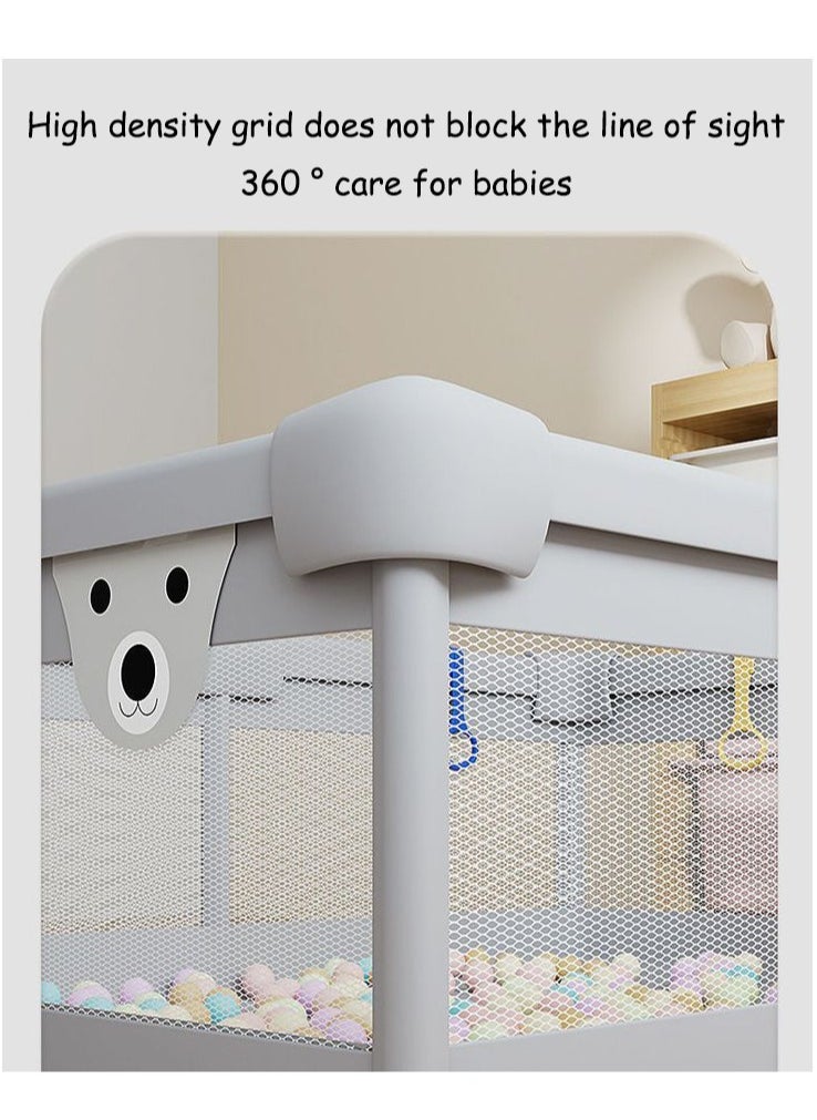 Arabest Baby Playpen with Mat 150*180 CM, Play Pen for Babies and Toddlers with Gate, Baby Fence Sturdy Safety Playpen, Indoor & Outdoor Kids Activity Center  - Image 3