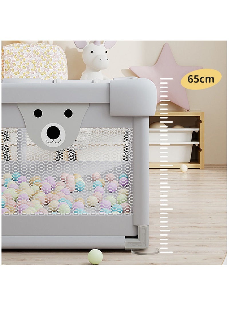 Arabest Baby Playpen with Mat 150*180 CM, Play Pen for Babies and Toddlers with Gate, Baby Fence Sturdy Safety Playpen, Indoor & Outdoor Kids Activity Center  - Image 2