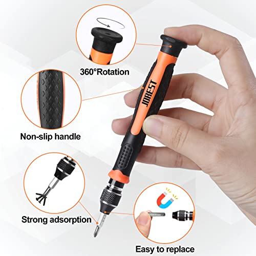 JOREST 24Pcs Small Precision Screwdriver Set with Torx T5 T6 T8 T9, Y00, Star P5, Mini Repair Tool Kit for Macbook, Computer, Laptop, iPhone, PS4 PS5, Xbox, Switch, Eyeglasses, Watch, Ring Doorbell - Image 2