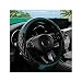 Couslcd Car Steering Wheel Cover 14515inch Leather AntiSlip Car Wheel Cover Protector Safety Comfortable Desgin Universal Auto Steering Wheels Accessories for Cars Truck SUV Dark Green - Image 2